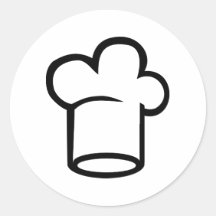 Cozinheiro chefe adesivos redondos