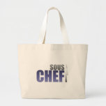 Cozinheiro chefe azul de Sous Bolsa Para Compras