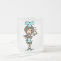 Cozinheiro chefe de pastelaria fêmea - t-shirt e p canecas
