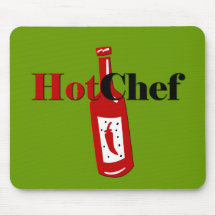 Cozinheiro chefe quente mousepads