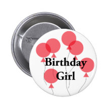 Crachá da menina do aniversário boton
