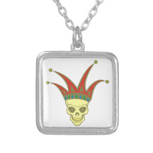 Crânio caveira bufão skull jester colares personalizados