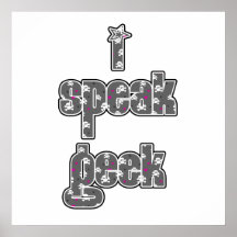 Crânio cinzento eu falo o geek pôsteres