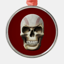 Crânio do basebol enfeites de natal