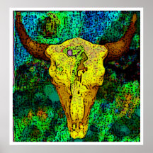 crânio do bisonte poster