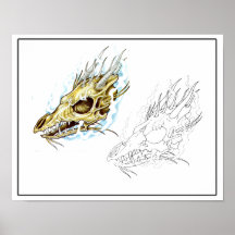 Crânio do dragão poster