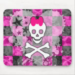 Crânio feminino & Crossbones Mousepad