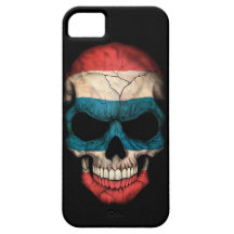 Crânio tailandês da bandeira no preto capas de iPhone 5 Case-Mate