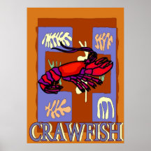 Crawfrish após Matisse Pôsteres