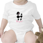 Creeper preto da criança de Bonjour da caniche Camiseta