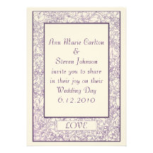 Creme da lavanda do quadro de Nouveau da arte Convites