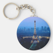Crepúsculo da torre Eiffel Chaveiro