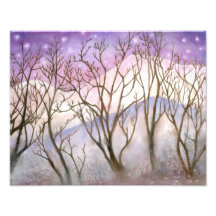 Crepúsculo do inverno - impressão da arte da paisa foto artes