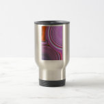 Criação abstrata (laranja roxa & vermelha) caneca