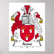 Crista da família de Anne Posters