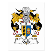 Crista da família de Gallo Cartoes Postais