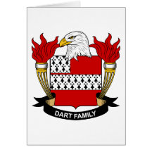 Crista da família do dardo cartao
