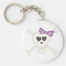 Crossbones roxos bonitos do gótico chaveiro