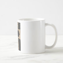 Cruz abstrata de Brown Caneca