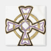 Cruz celta dourada imãs