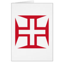 Cruz da ordem de cristo cartão