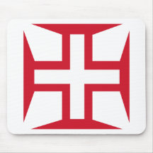 Cruz da ordem de cristo mouse pad