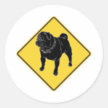 Cruzamento do Pug Adesivos
