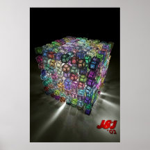 cubos coloridos poster