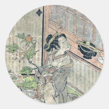 Cuco de maio por Isoda, Koryusai, Ukiyoe Adesivo
