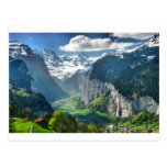 Cumes impressionantes da suiça cartao postal