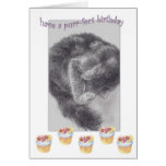 CUMPRIMENTO DO ANIVERSÁRIO DO CUPCAKE DE PURR-FECT CARTAO