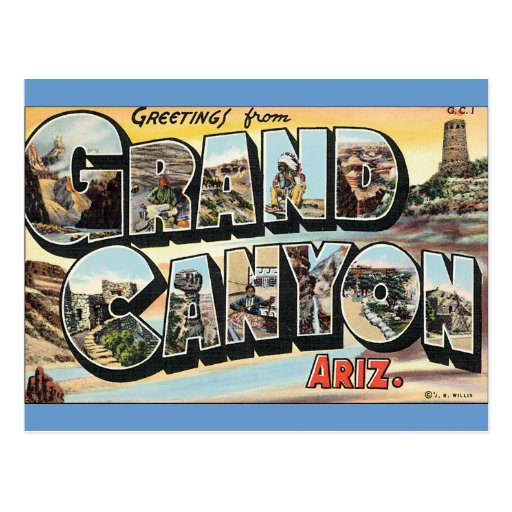 Cumprimentos do cartão do Grand Canyon Cartões Postais