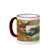 Cumprimentos para uma acção de graças feliz, perus caneca