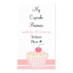 Cupcake cor-de-rosa do fosco cartão de visita