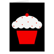 cupcake da cereja cartao