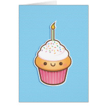 Cupcake de Kawaii postais