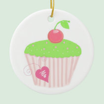 Cupcake do limão doce ornamentos