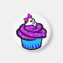 cupcake imãs de geladeira