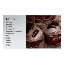 - Cupcake - montanha doce do cupcake Cartao De Visita
