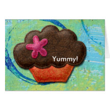 Cupcake saboroso cartões