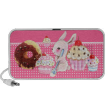 Cupcakes de Kawaii e coelho bonito - auto-falante  Caixinhas De Som Para Pc