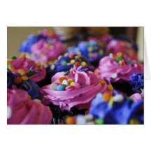 Cupcakes do aniversário cartão
