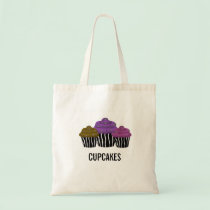 Cupcakes do impressão da zebra malas