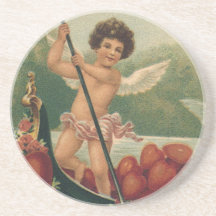 Cupido do dia dos namorados do Victorian do vintag Porta Copos