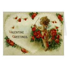 Cupido do Victorian & cartão do dia dos namorados 