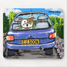 CUSOON - Staffie sorri esteira do rato Mouse Pad