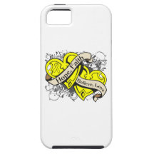 Da fé Bifida da esperança de Spina corações duplos Capa iPhone 5