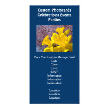 Daffodils azuis dos eventos dos cartões de fotos d cartao com fotos personalizado