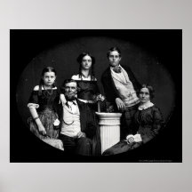 Daguerreotype 1852 da família de Benjamin Impressão
