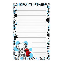 Dalmatian de Kawaii & artigos de papelaria da boca